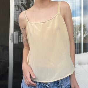 Vintage silk creme tank top